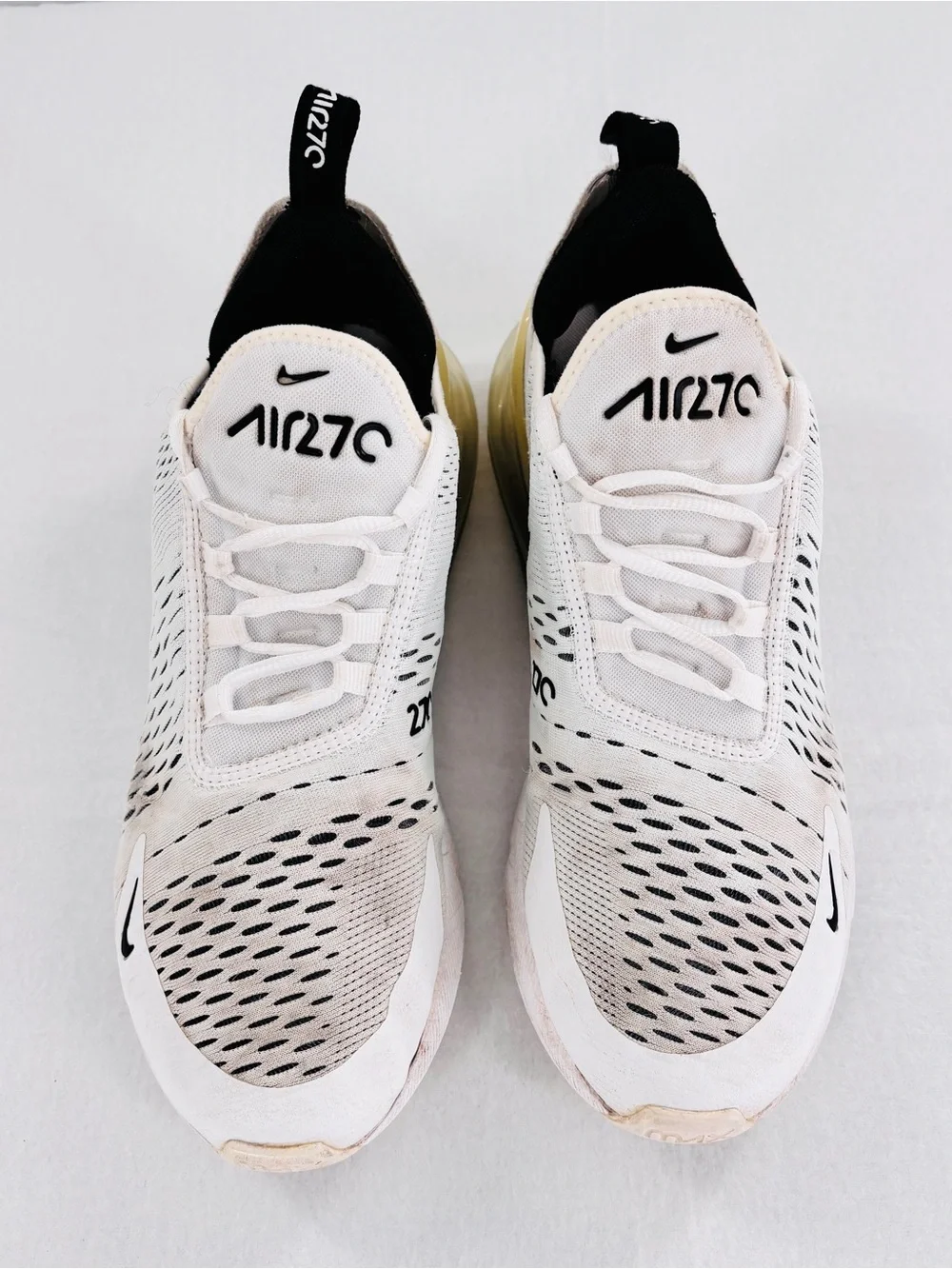 Nike Air Max 270 Womens White Black AH6789-100 Running Shoes Sneaker Size 10